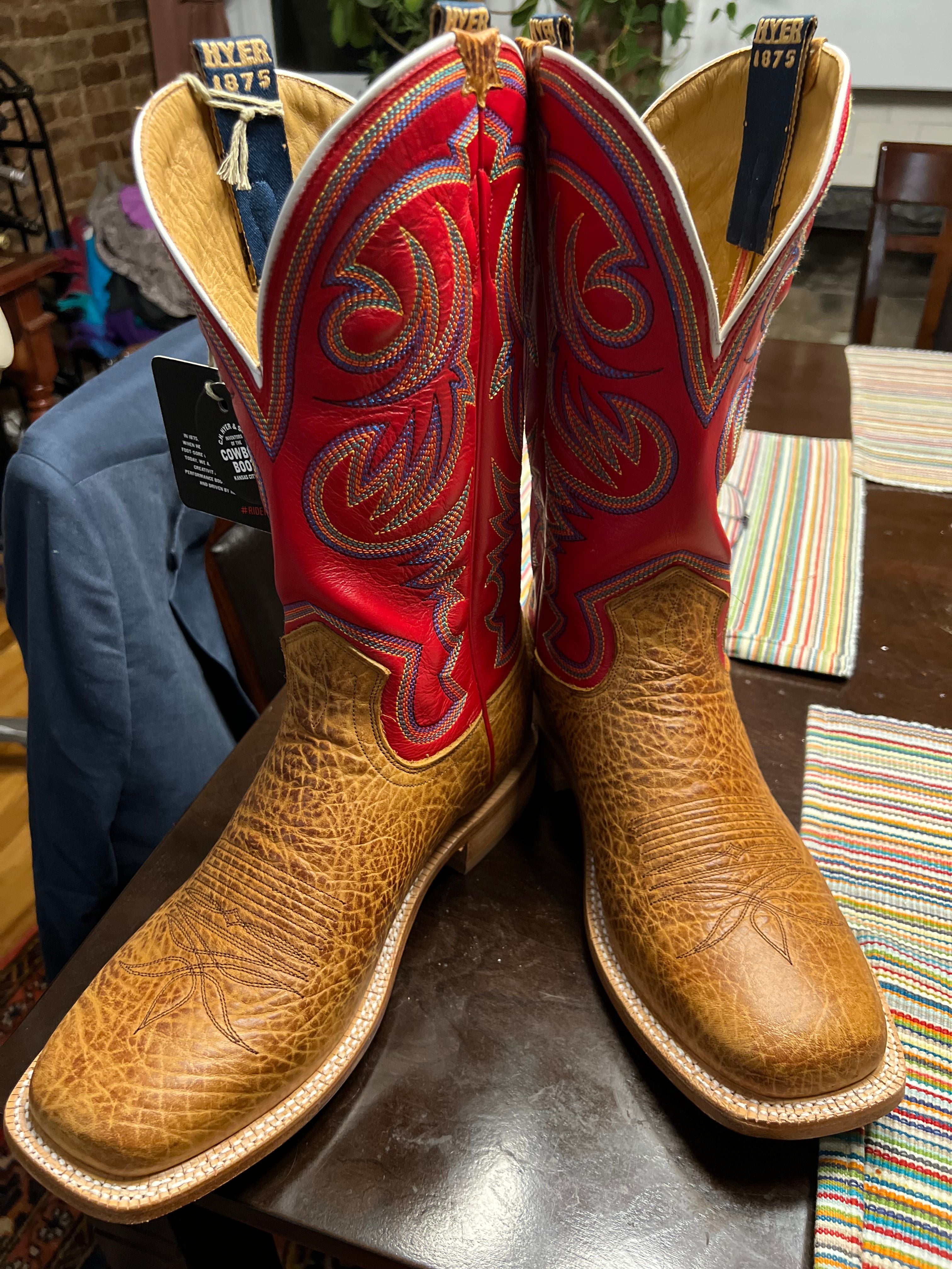 Men s Red Cowboy Boots HYER Boots