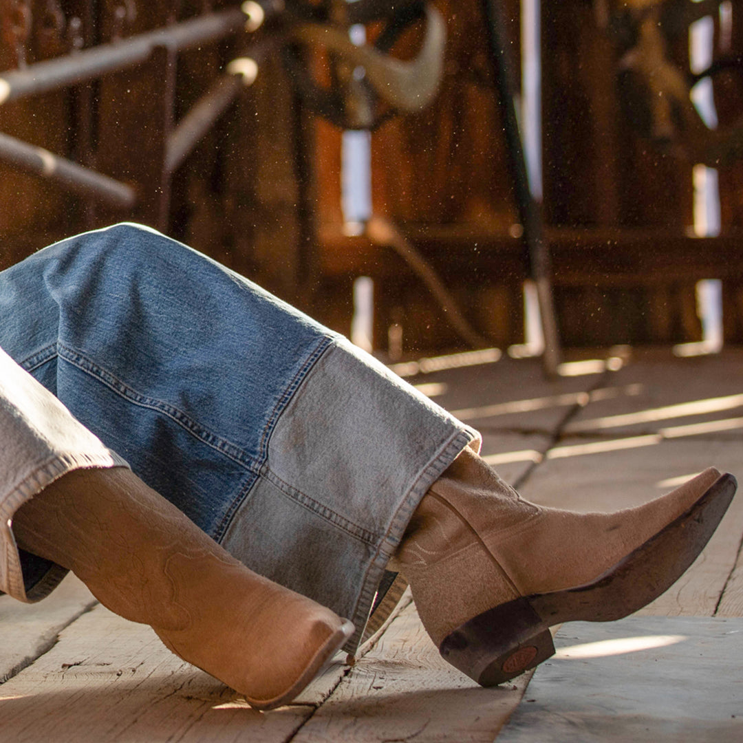 HYER Ladies Desert Tan Suede Western Boots HW56036 8.5 HYER Ladies Desert Tan Suede Western Boots HW56036 8.5